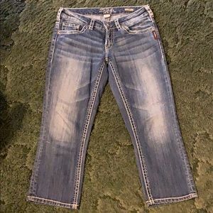 Like new Silver Capri Jeans